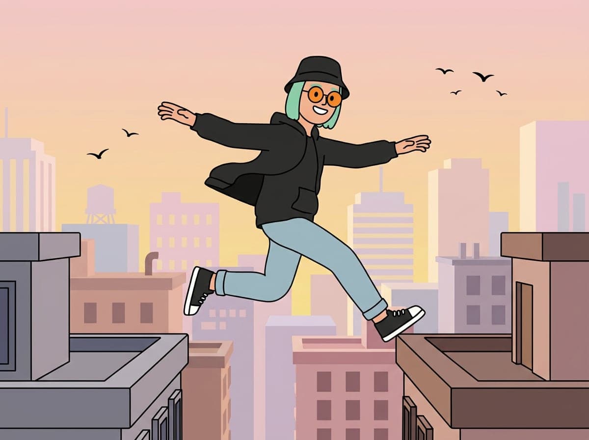 The same character, cartoon look