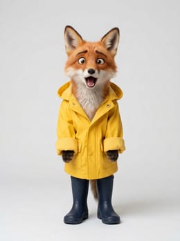 Fen seen speaking, the same coat and coloring in every frame.